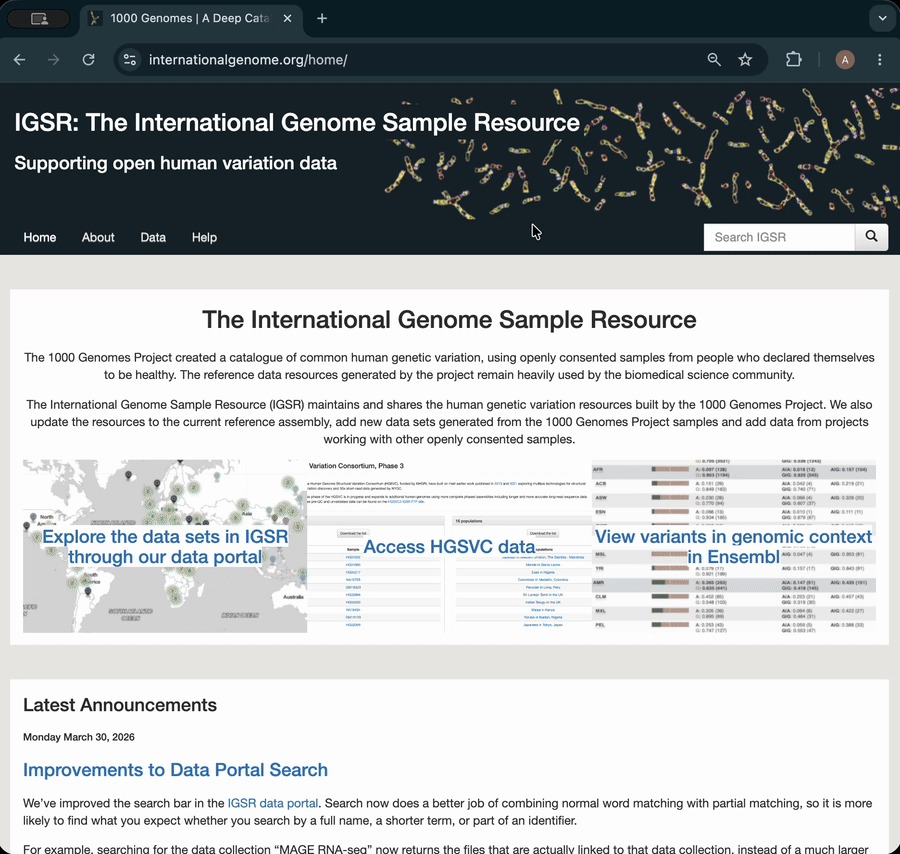 Demonstration of the filtration query builder